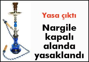 Kapalı alanda nargile içilmeyecek